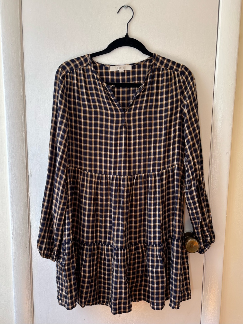Loft Plaid Mini Dress Tunic